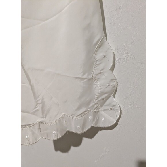 Vintage 60s Candie Barbizon Full Slip Dress Tafredda Ivory Side Zipper 9 / S B33 - Picture 6 of 7